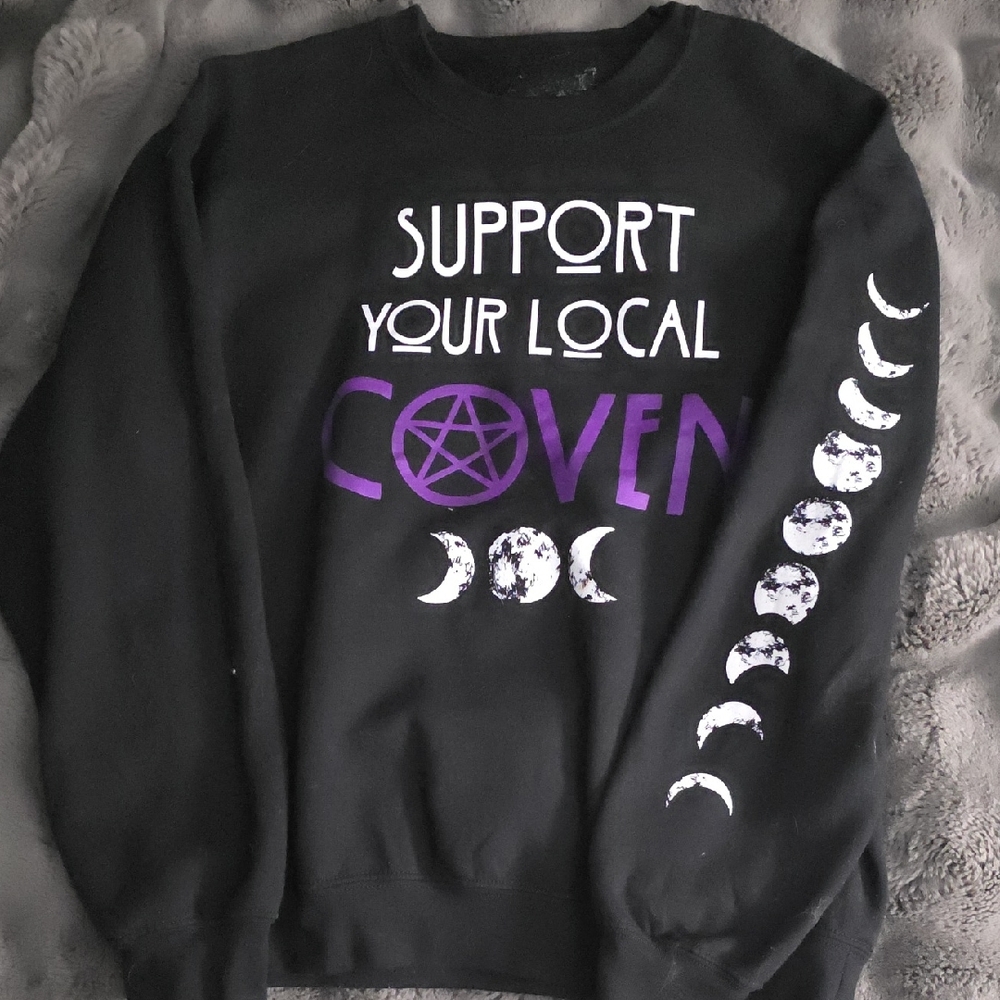 Spirit Black and Purple Moon Phase Men's Sweater
